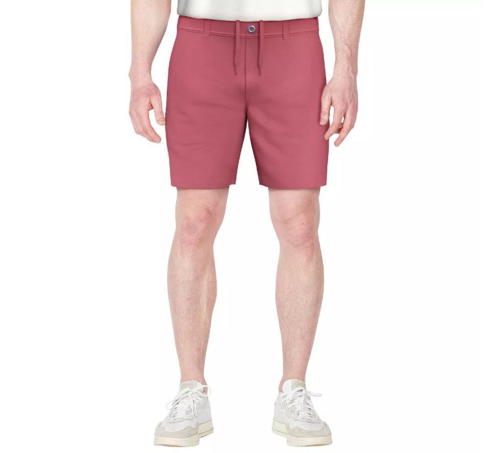 Grand Slam Mens Golf Shorts 34 Salmon Pink Stretch 8" Inseam